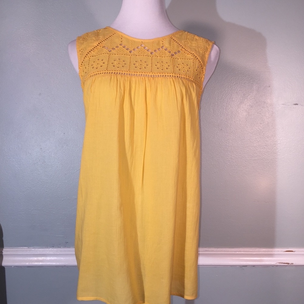 True Craft Yellow Babydoll Top